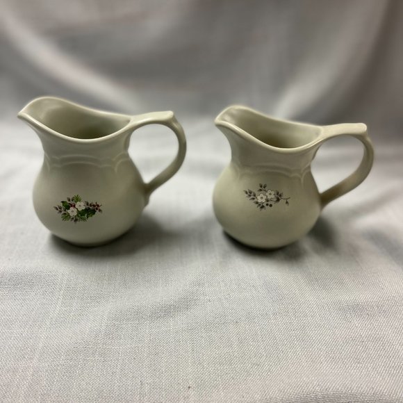 Pfaltzgraff Heirloom and Christmas Heirloom Creamer pitchers - Picture 2 of 6
